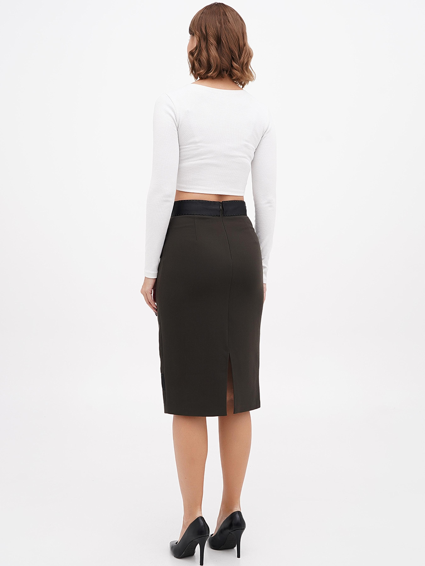 Спідниця міді Sassofono модель A271-SF-2906 Фото