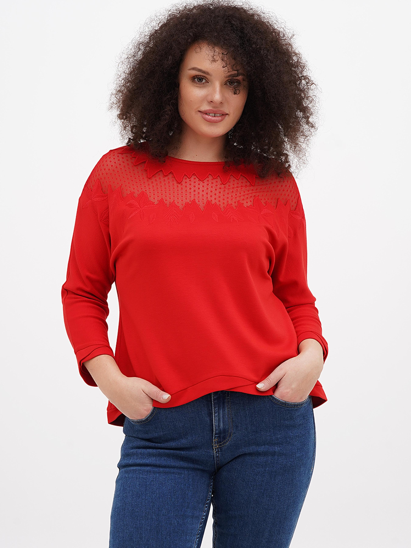 Блуза Sassofono модель A271-SC-3522_краный Фото