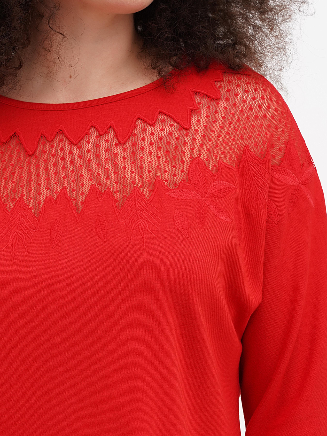 Блуза Sassofono модель A271-SC-3522_краный Блуза Sassofono модель A271-SC-3522_краный Фото