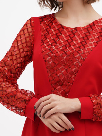 Платье миди Sassofono модель A271-SC-3891_красный Фото