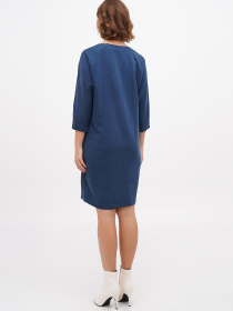 Платье мини Sassofono модель A271-SC-3505_синий Фото