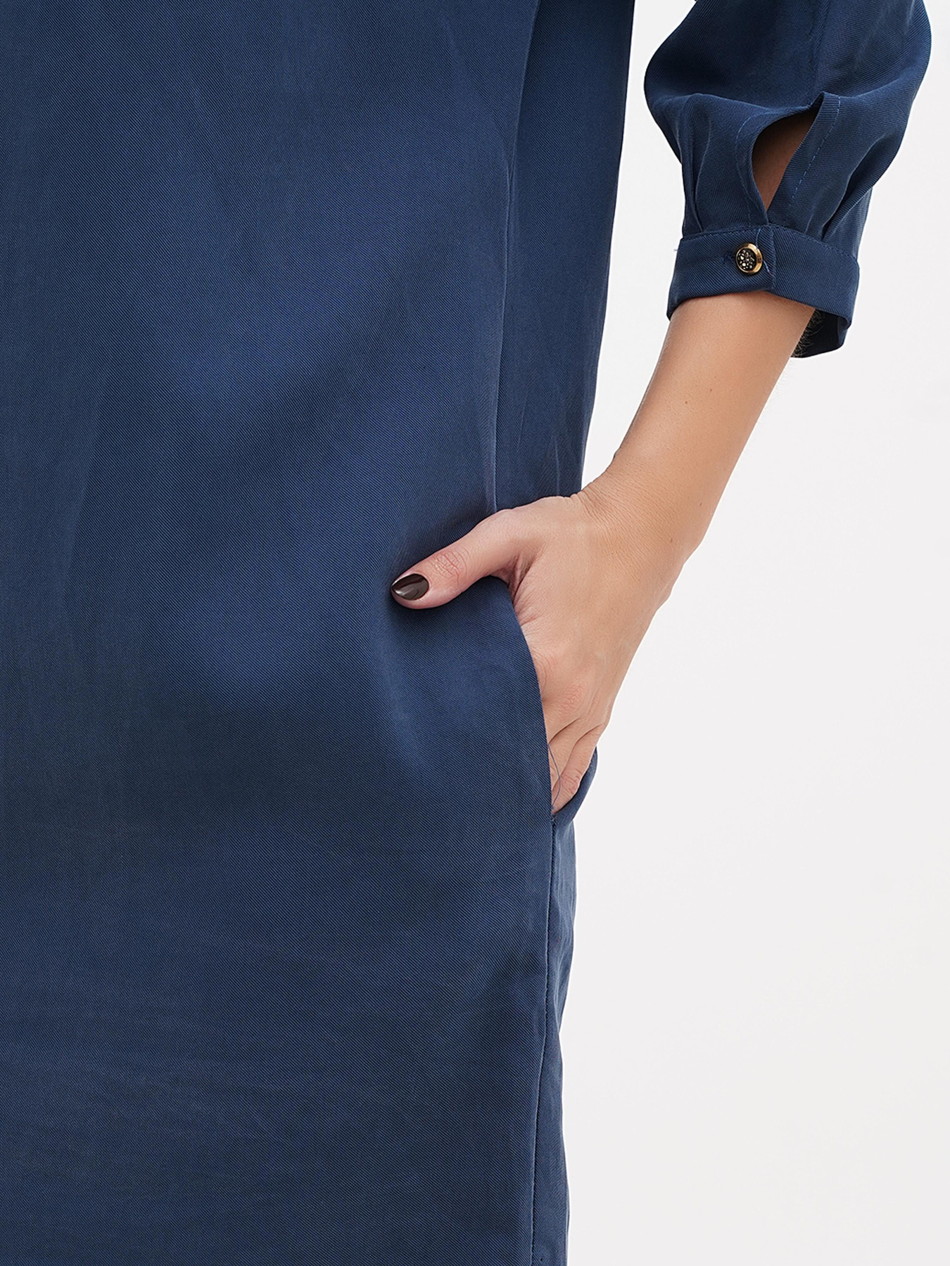 Сукня міні Sassofono модель A271-SC-3505_синий Сукня міні Sassofono модель A271-SC-3505_синий Фото