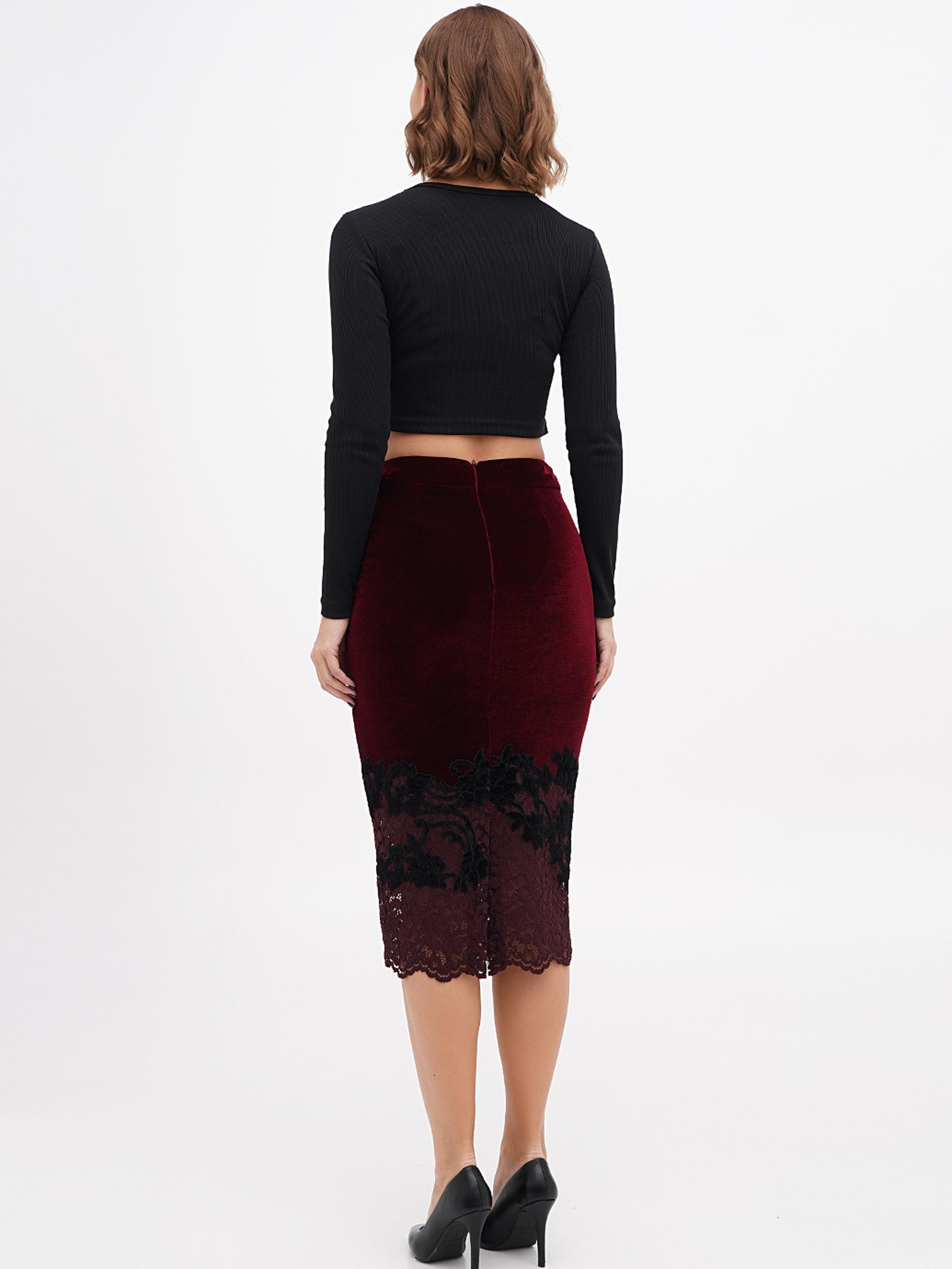 Спідниця міді Sassofono модель A271-SF-2895 Фото