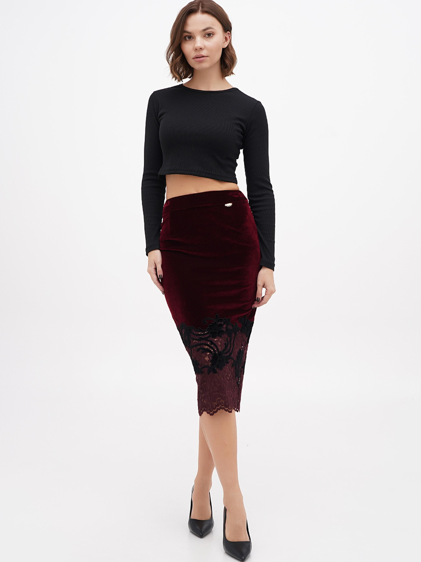 Спідниця міді Sassofono модель A271-SF-2895 Фото