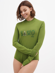 Боди Sassofono модель A271-SF-3592_зеленый Фото