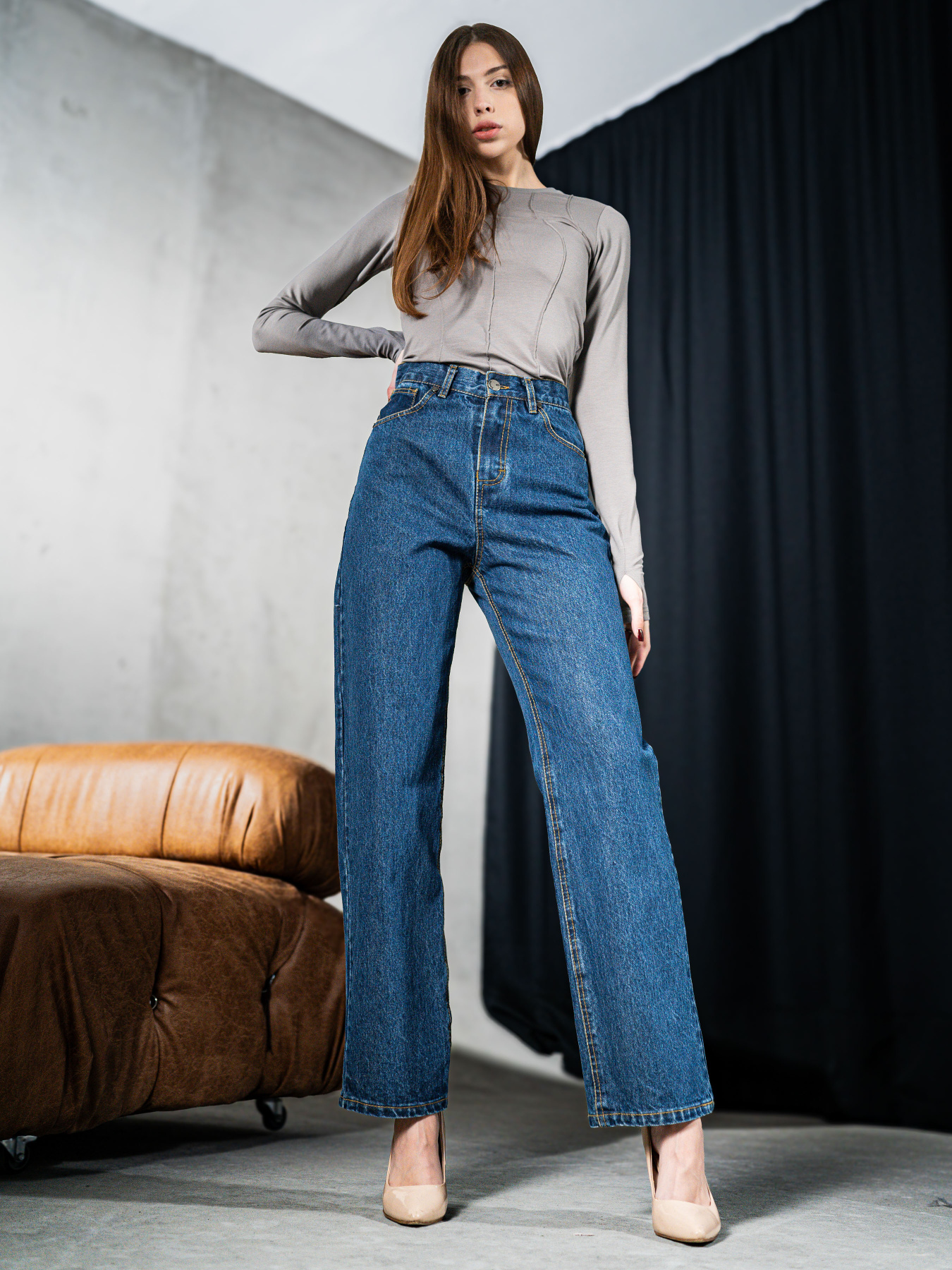 Прямі джинси TeamV модель 174-3 Фото