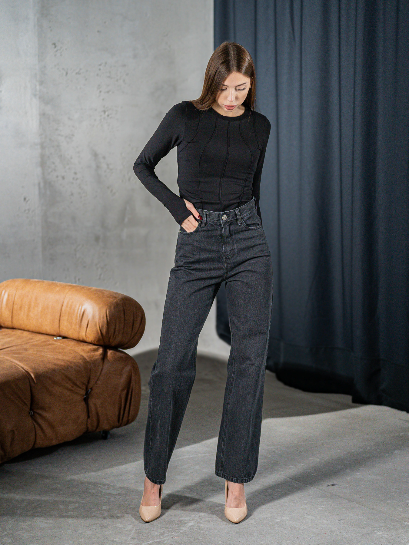 Прямі джинси TeamV модель 174-3 Фото