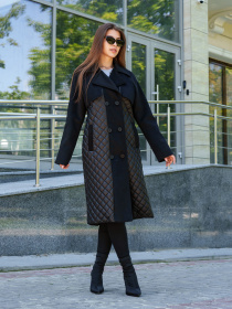 Пальто з утеплювачем MilaNova модель Пальто ПВ-305 черный Пальто з утеплювачем MilaNova модель Пальто ПВ-305 черный Фото