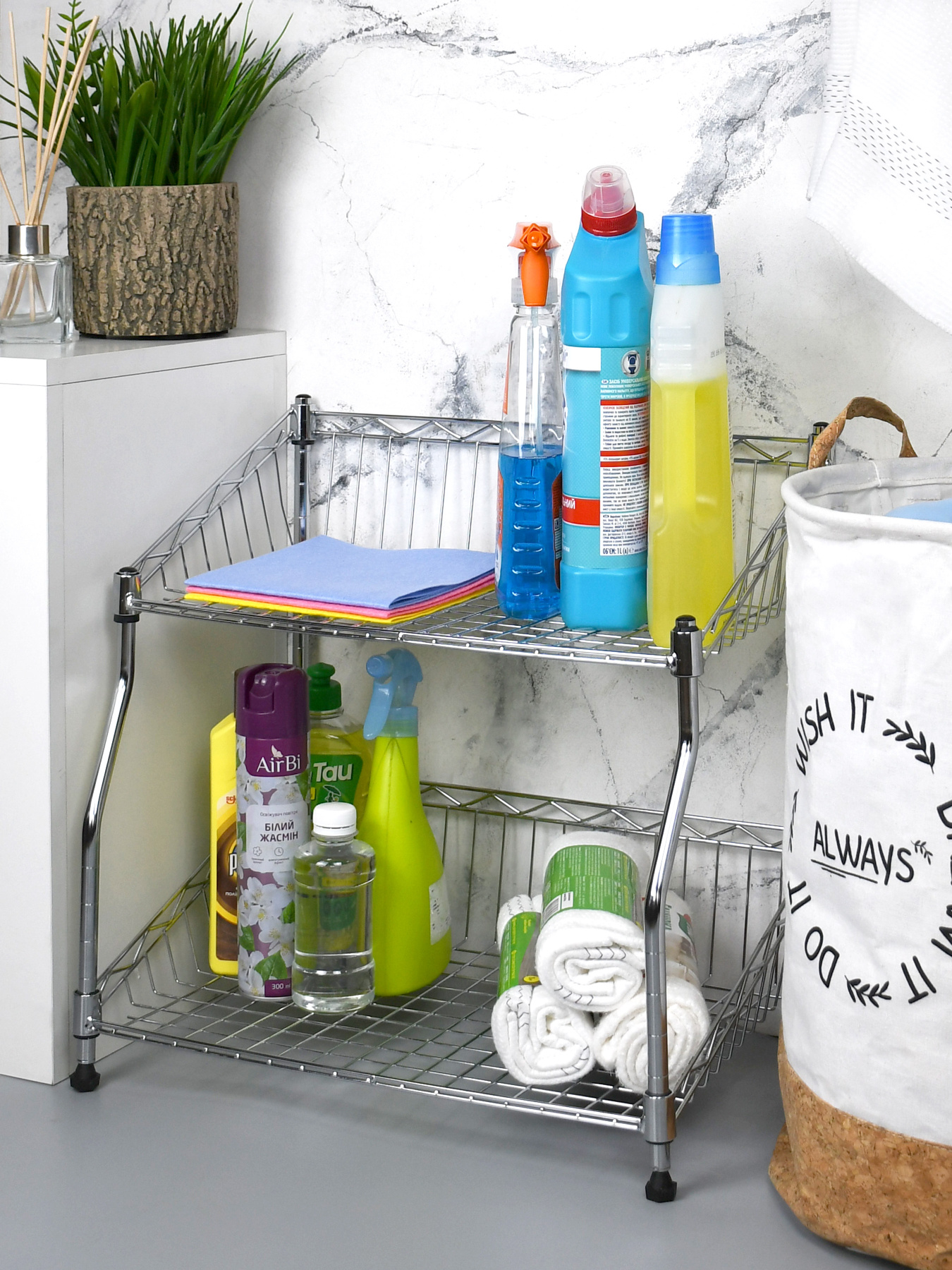 Настільна сушарка-органайзер для посуду дворівнева Lemax модель LF-002 Фото