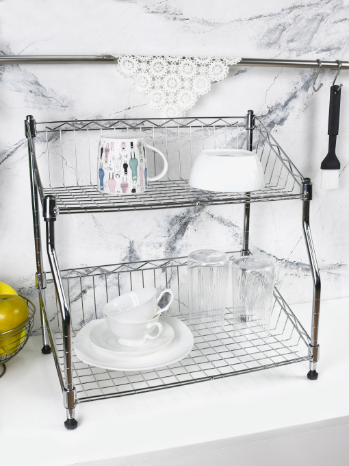 Настольная сушка-органайзер для посуды двухуровневая Lemax модель LF-002 Фото