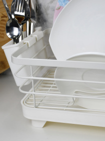 Сушарка для посуду з тримачем для приборів Lemax модель LF-634 Фото