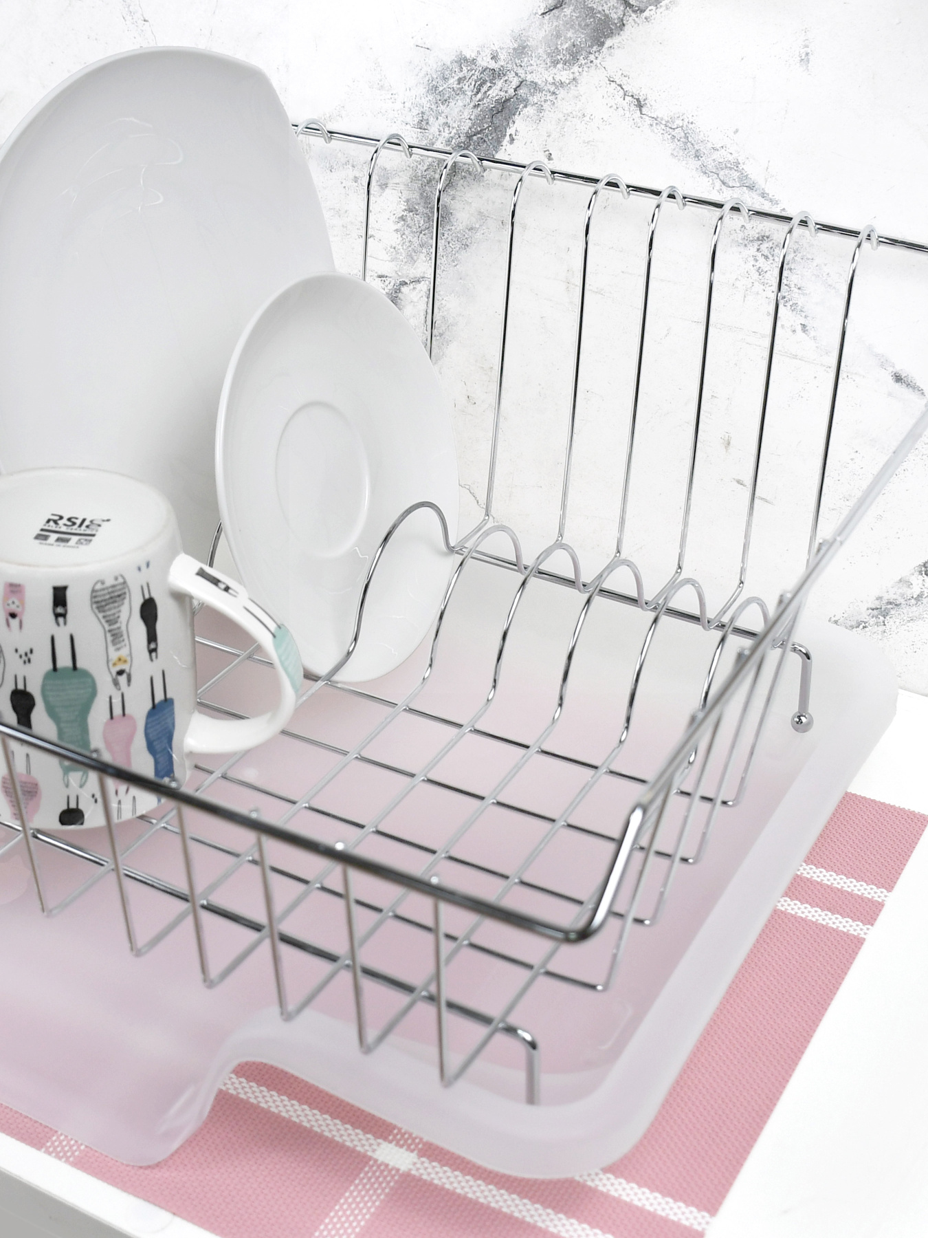 Сушарка для посуду з тримачем для приборів Lemax модель LF-923 Фото