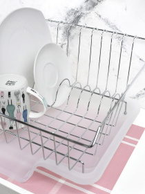 Сушарка для посуду з тримачем для приборів Lemax модель LF-923 Фото
