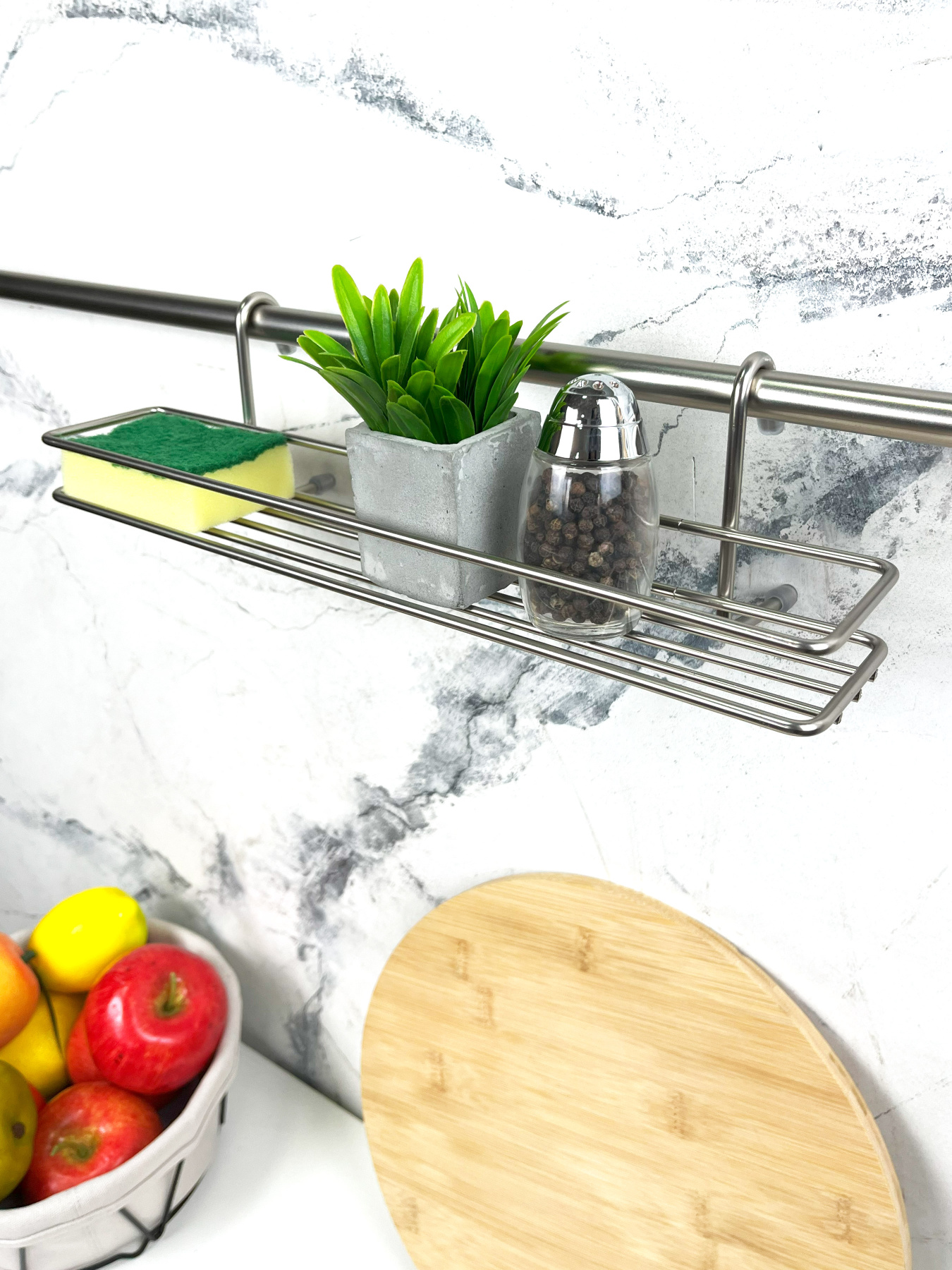 Полиця для спецій на рейлінг Lemax модель MX-062 NM Фото