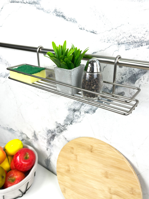 Полиця для спецій на рейлінг Lemax модель MX-062 NM Фото