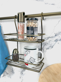 Полиця двоярусна мала на рейлінг Lemax модель MX-066 BA Фото