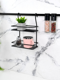 Полиця двоярусна мала на рейлінг Homax модель MX-066 BL Фото