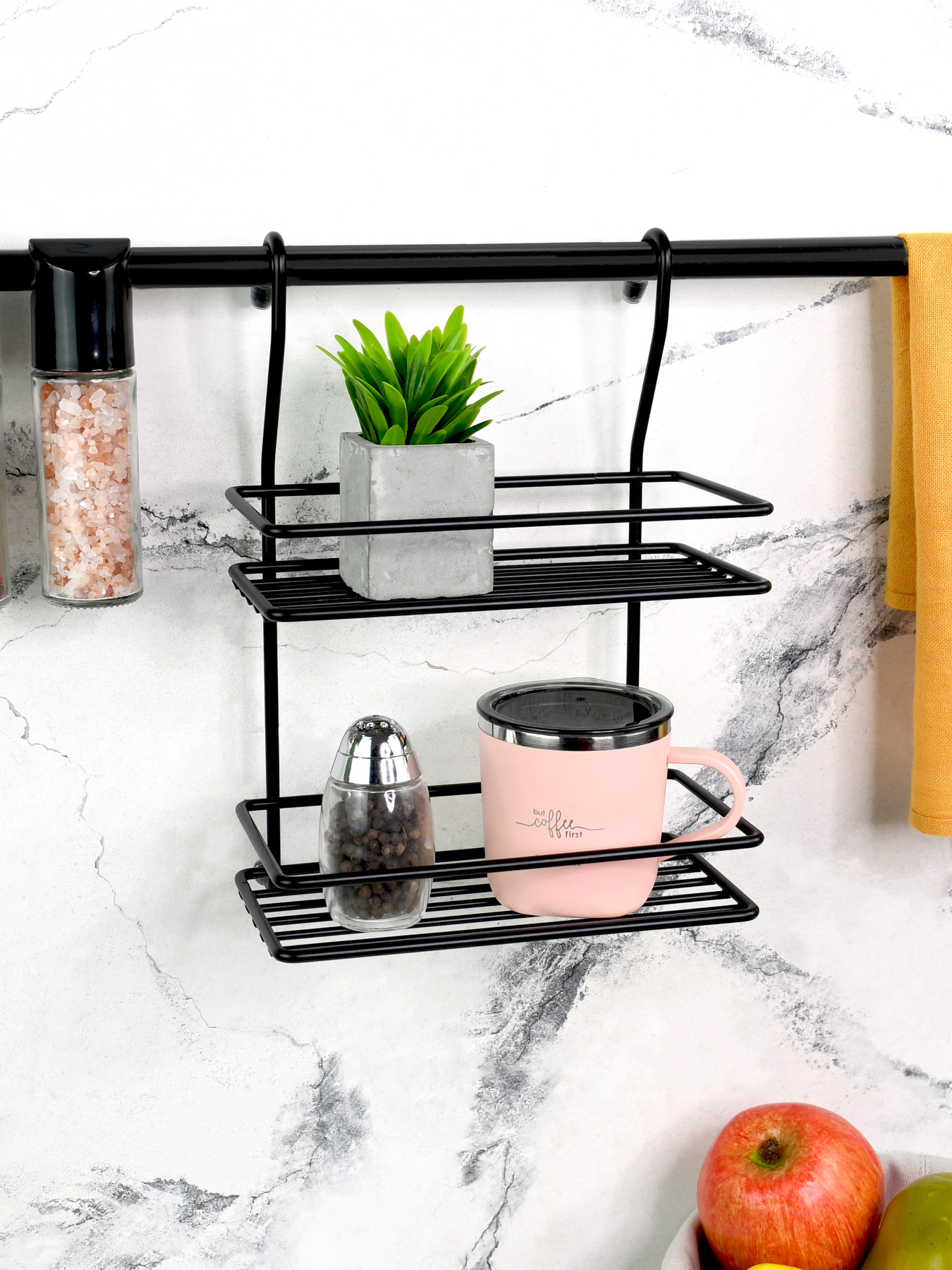 Полиця двоярусна мала на рейлінг Homax модель MX-066 BL Полиця двоярусна мала на рейлінг Homax модель MX-066 BL Фото