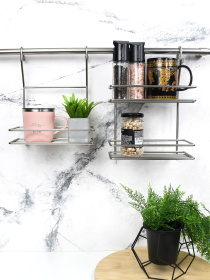 Полиця двоярусна мала на рейлінг Lemax модель MX-066 NM Фото