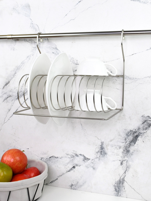 Сушарка для посуду на рейлінг Lemax модель MX-076 NM Фото