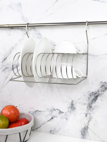 Сушарка для посуду на рейлінг Lemax модель MX-076 NM Фото