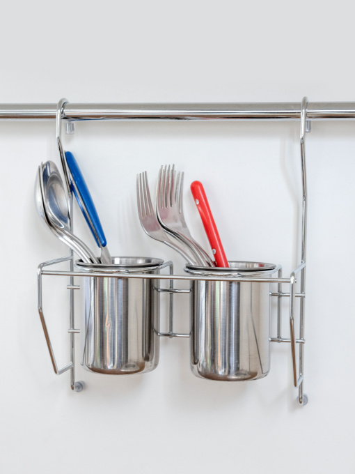 Стакан для столовых приборов двойной на рейлинг Lemax модель MX-425 Фото