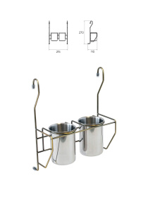 Стакан подвійний для столових приборів на рейлінг Lemax модель MX-425 BA Фото