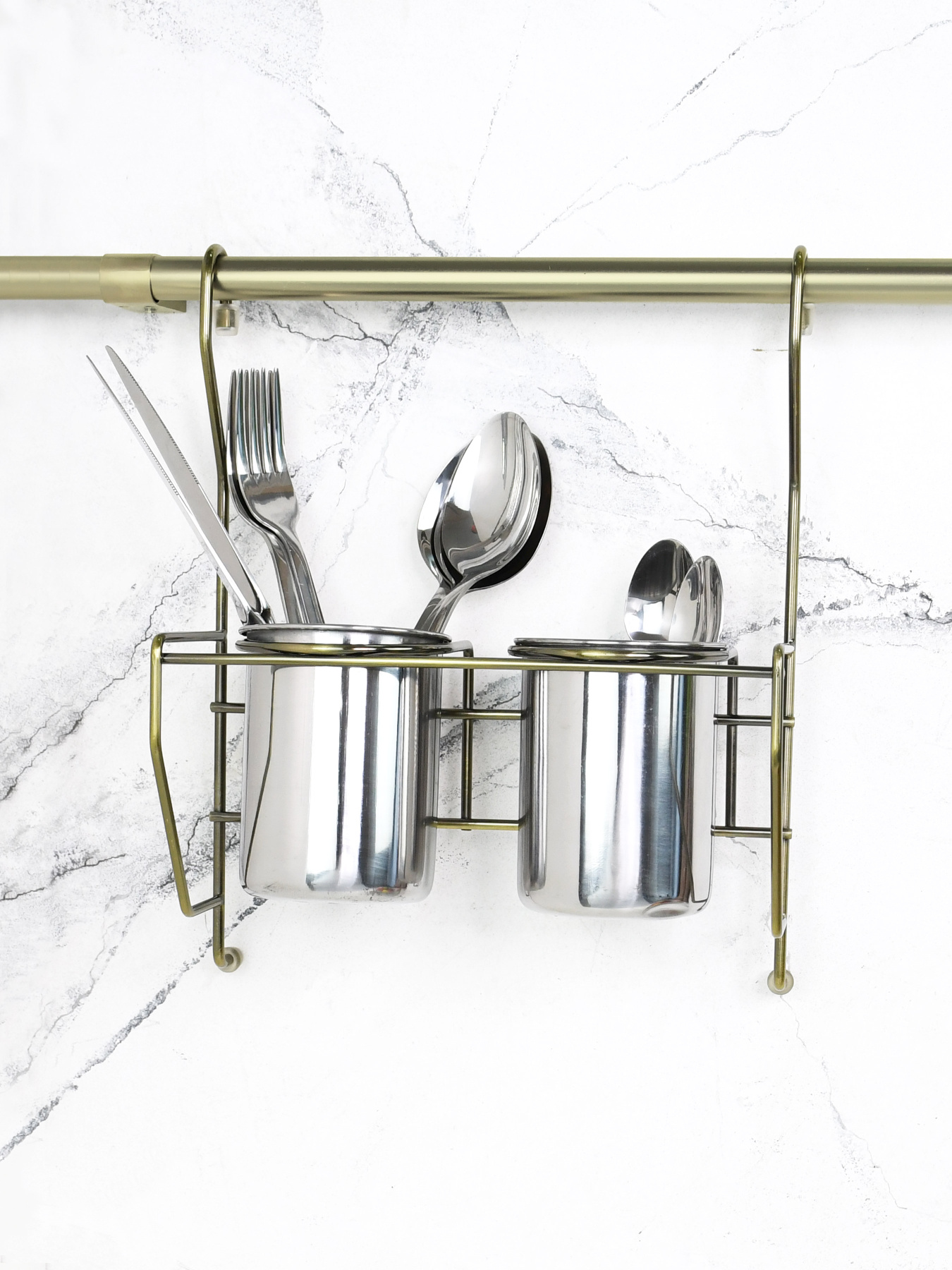 Стакан подвійний для столових приборів на рейлінг Lemax модель MX-425 BA Фото