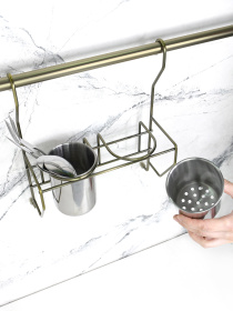 Стакан подвійний для столових приборів на рейлінг Lemax модель MX-425 BA Фото