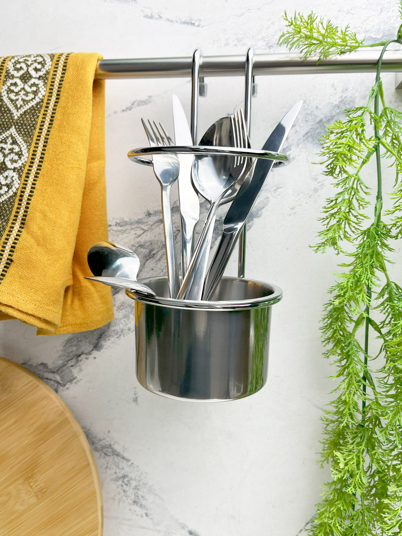 Стакан для столовых приборов на рейлинг Lemax модель YJ-G017 E Стакан для столовых приборов на рейлинг Lemax модель YJ-G017 E Фото