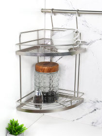 Полиця кутова двоярусна мала на рейлінг Lemax модель YJ-G209 A NM Фото