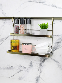 Полка двухъярусная "MIX" на рейлинг Lemax модель YJ-G212 ВА Фото