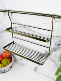 Полиця двоярусна "MIX" на рейлінг Lemax модель YJ-G212 ВА Фото