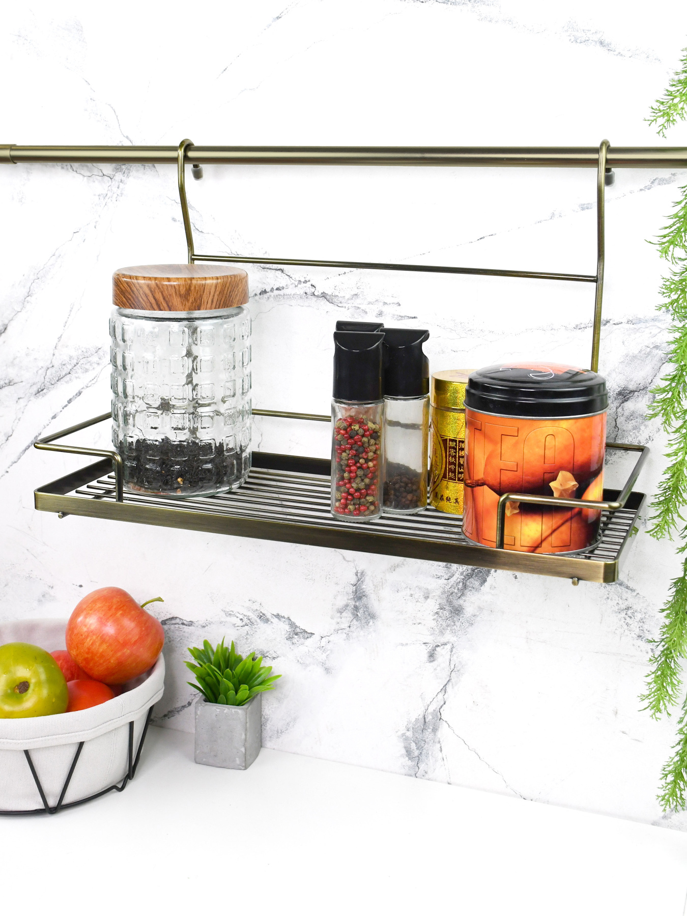 Полка одинарная на рейлинг Lemax модель YJ-G214 A BA Фото