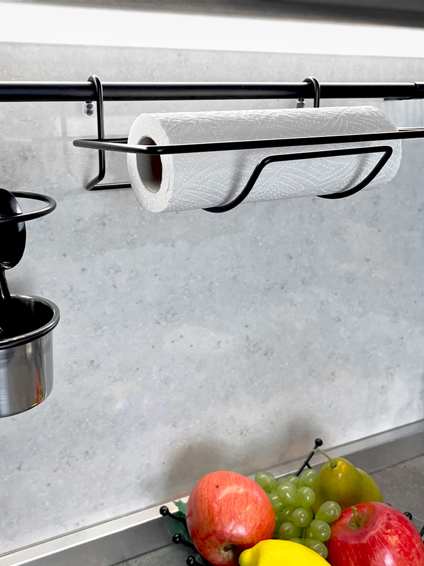 Полиця для паперових рушників на рейлінг Homax модель YJ-G217 BL Фото