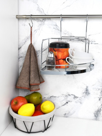 Полиця кутова мала на рейлінг Lemax модель YJ-G301 A Фото