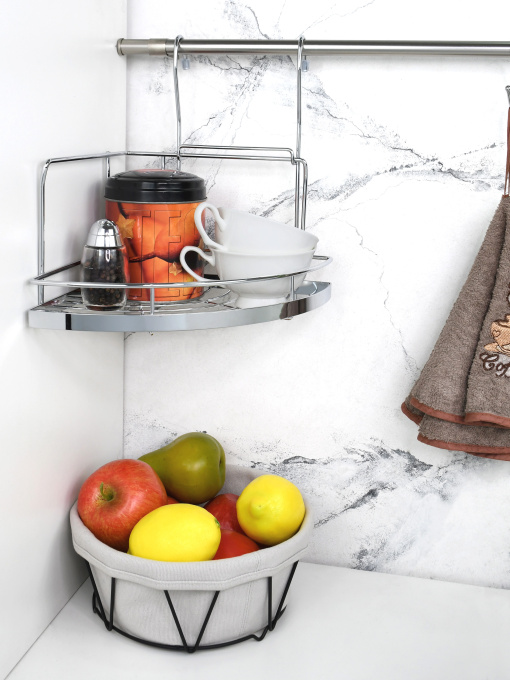 Полка угловая малая на рейлинг Lemax модель YJ-G301 A Фото