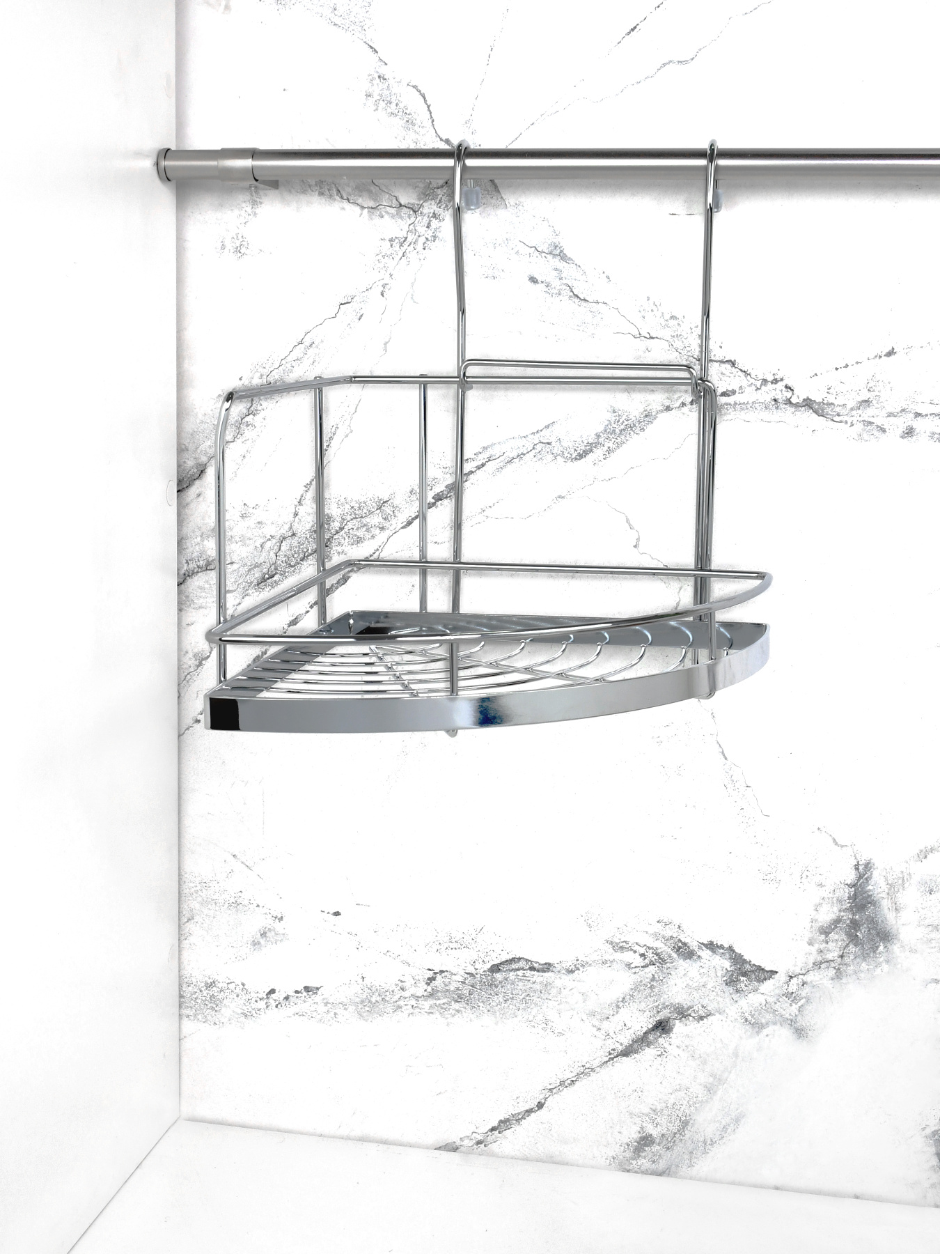 Полиця кутова мала на рейлінг Lemax модель YJ-G301 A Фото