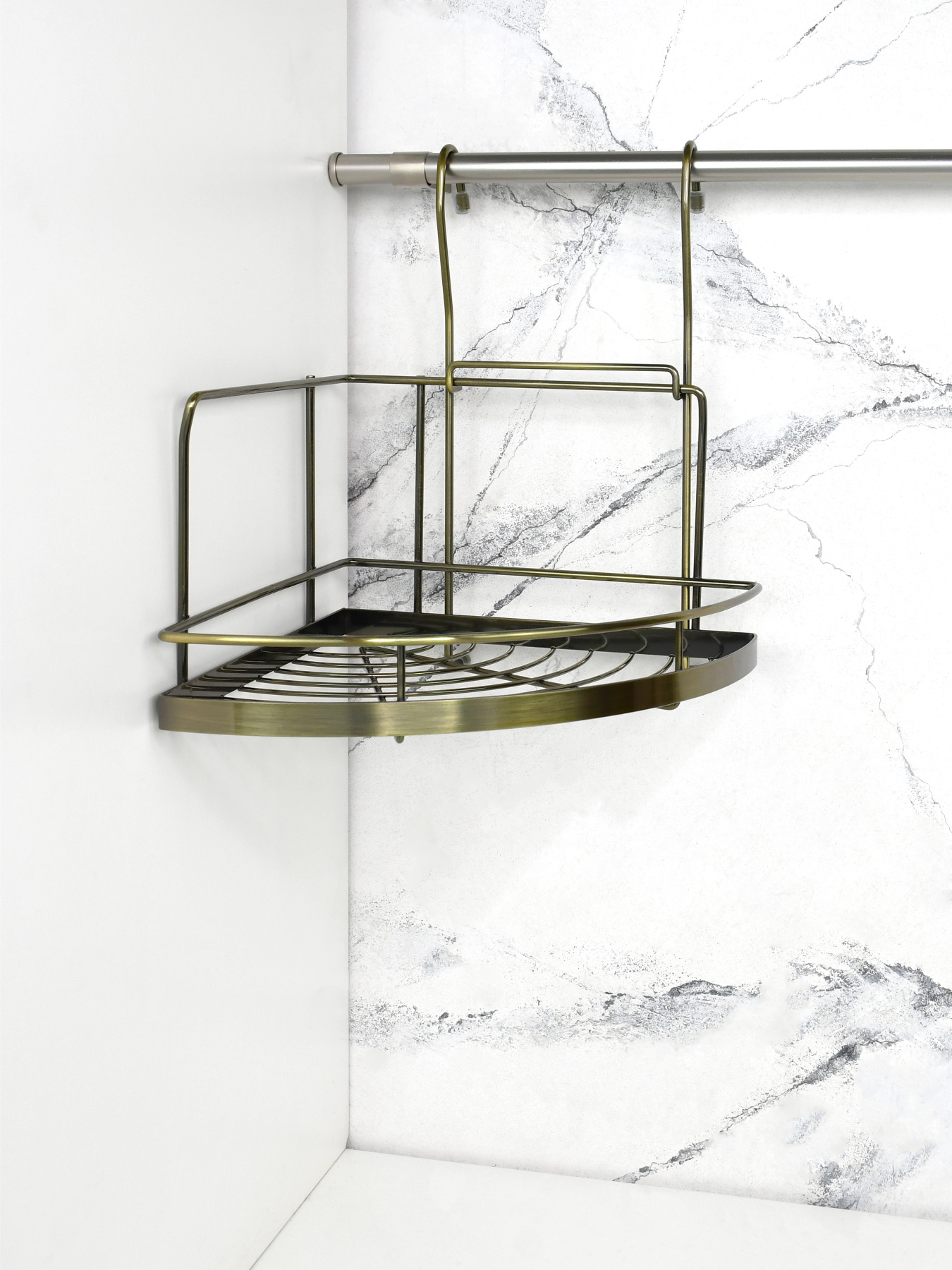 Полиця кутова мала на рейлінг Lemax модель YJ-G301 A BA Фото