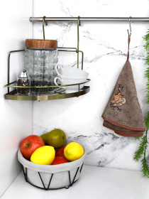 Полиця кутова мала на рейлінг Lemax модель YJ-G301 A BA Фото