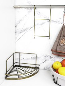 Полиця кутова мала на рейлінг Lemax модель YJ-G301 A BA Фото