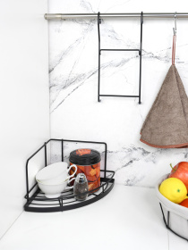 Полиця кутова мала на рейлінг Homax модель YJ-G301 A BL Фото