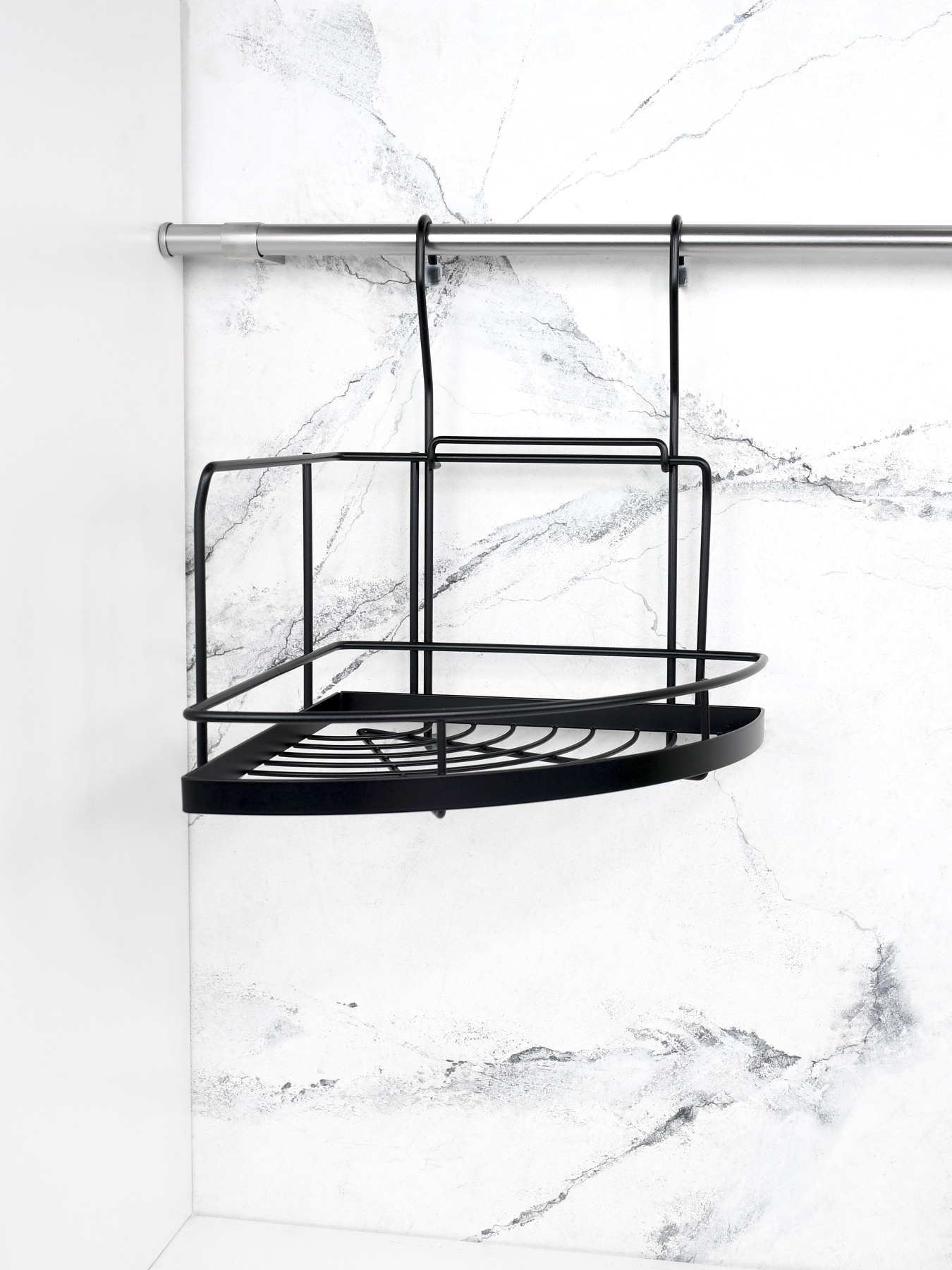 Полиця кутова мала на рейлінг Homax модель YJ-G301 A BL Фото