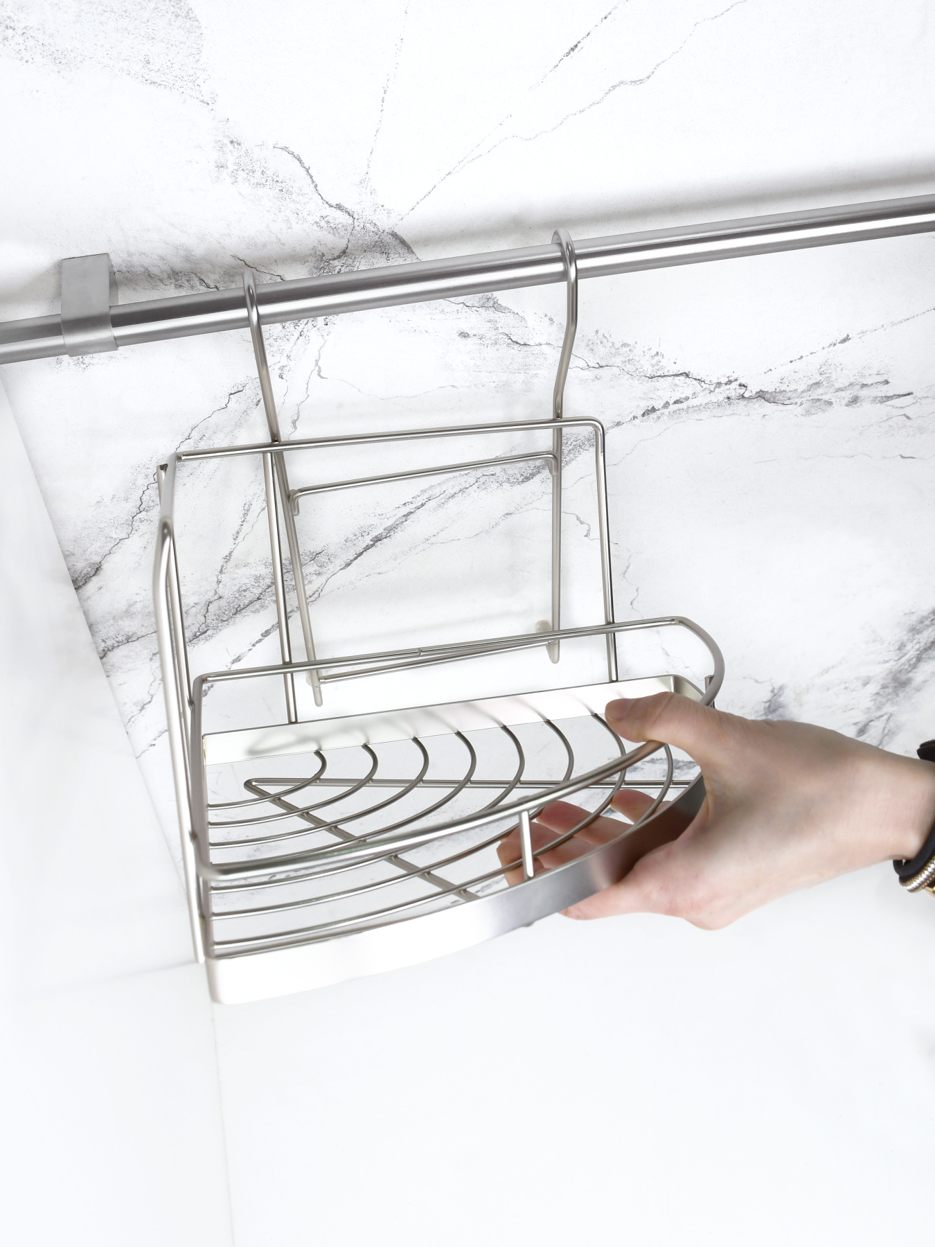 Полиця кутова мала на рейлінг Lemax модель YJ-G301 A NM Фото