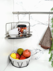 Полиця кутова мала на рейлінг Lemax модель YJ-G301 A NM Фото