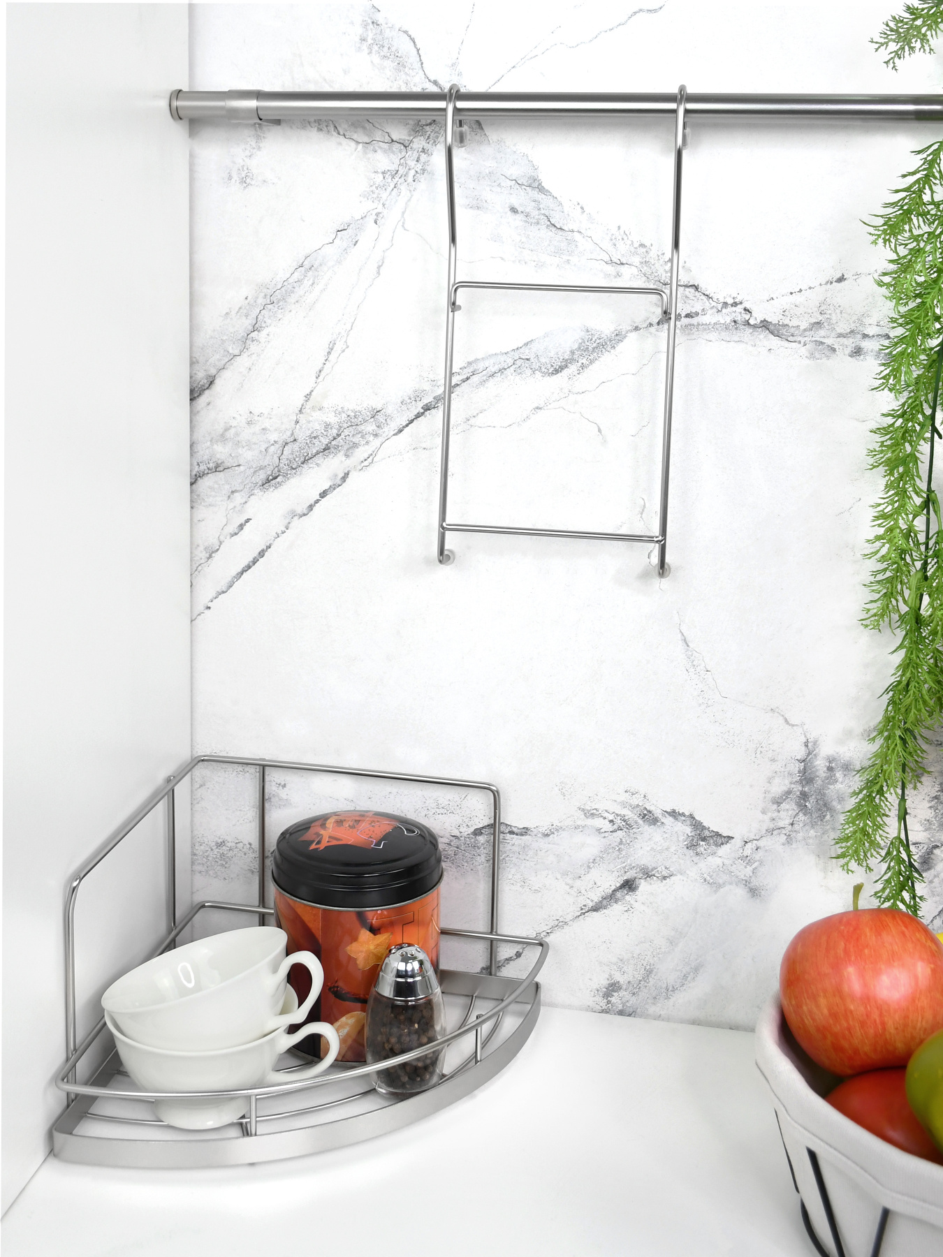 Полиця кутова мала на рейлінг Lemax модель YJ-G301 A NM Фото