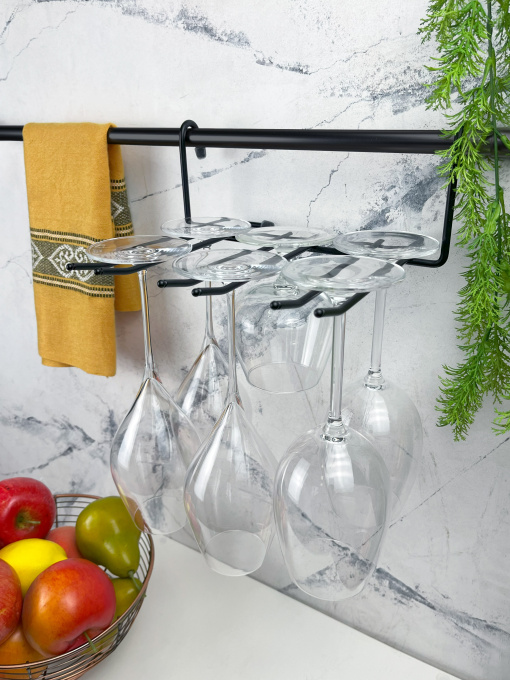 Полиця для фужерів на рейлінг Homax модель YJ-G507 BL Фото