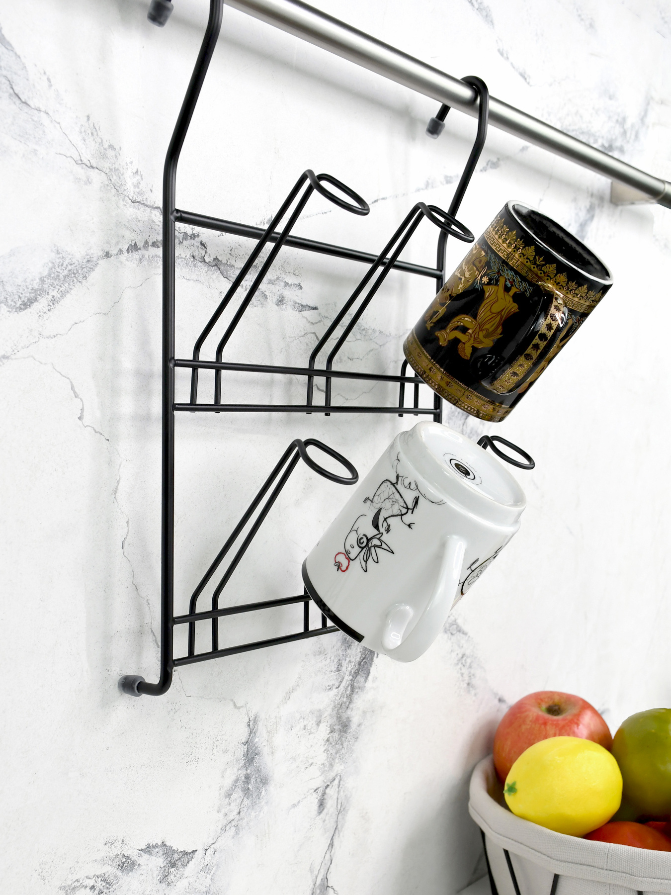 Полка для кружек и стаканов на рейлинг Homax модель YJ-G508 BL Фото