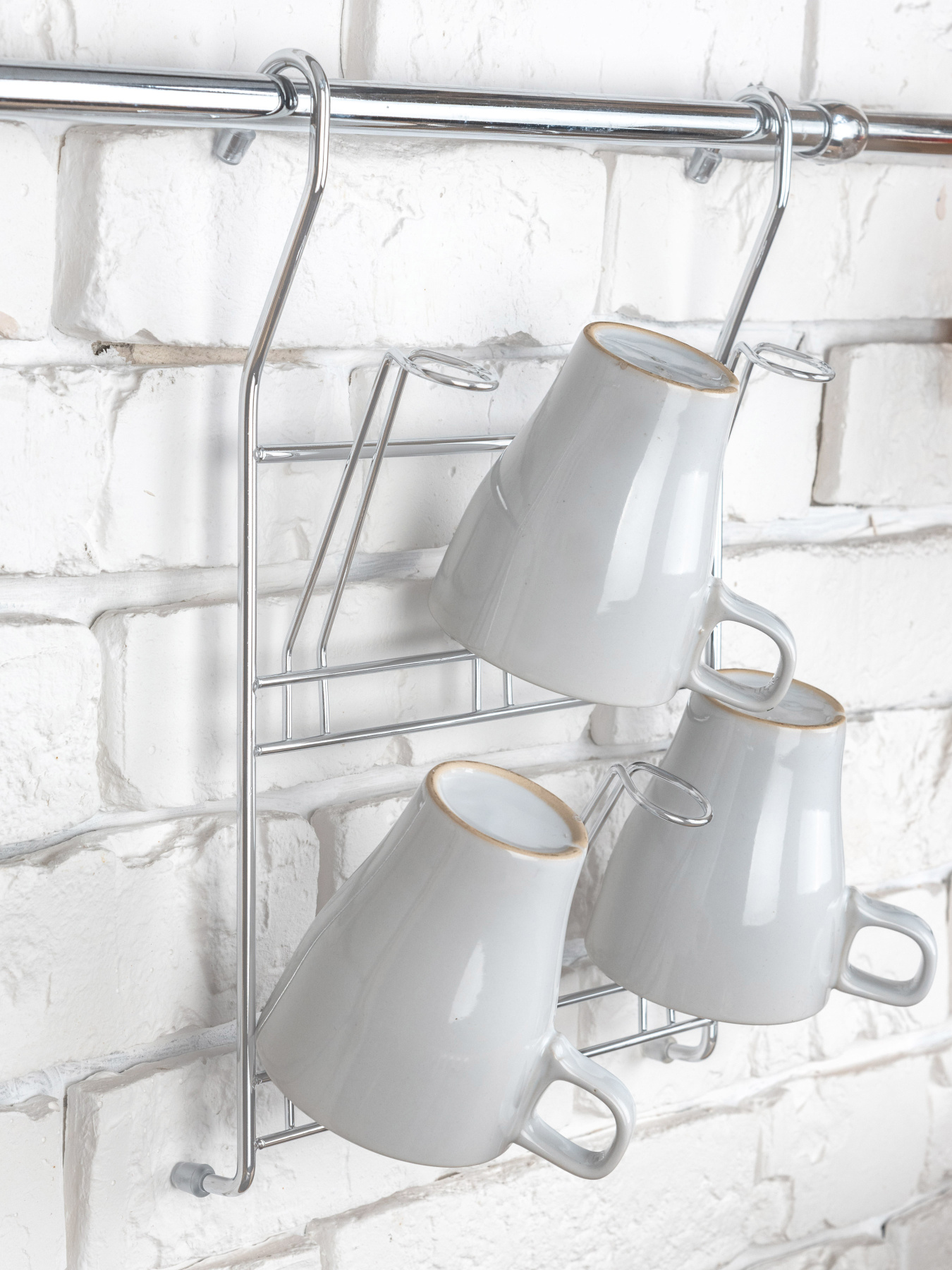 Полиця для чашок та склянок на рейлінг Lemax модель YJ-G508 NM Фото