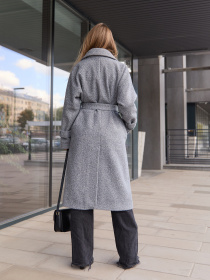 Пальто MilaNova модель Пальто ПВ-359 серый Фото